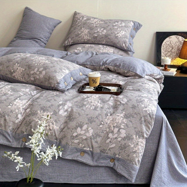 Autumn\u002F Winter New Arrivals A-Class Thickened High GSM Linen Retro Style Double Layer Printed Three-Piece Set and Four-Piece Set