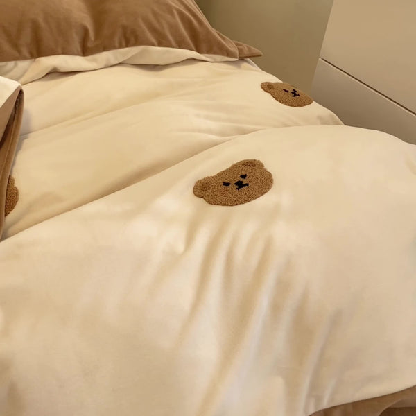 3 u002F4pcs Quilt Cover Set (1*Quilt Cover + 1*Bed Sheet + 1\u002F2*Pillowcase, Coreless)