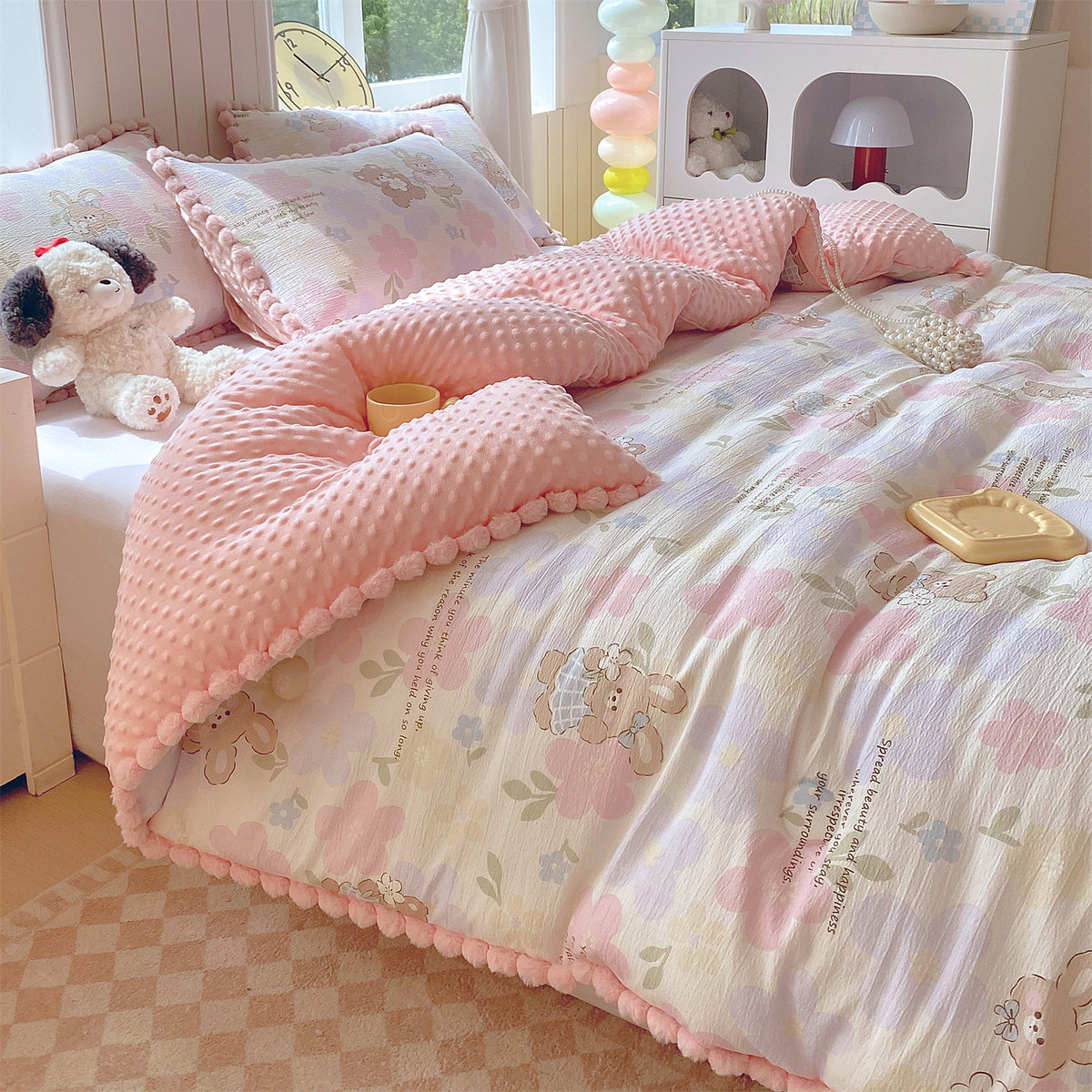 1pc First Look! 2025 New Ball Lace Doudou Quilt Insert, the Most Stylish Winter Quilt, Cozy Quilt Insert