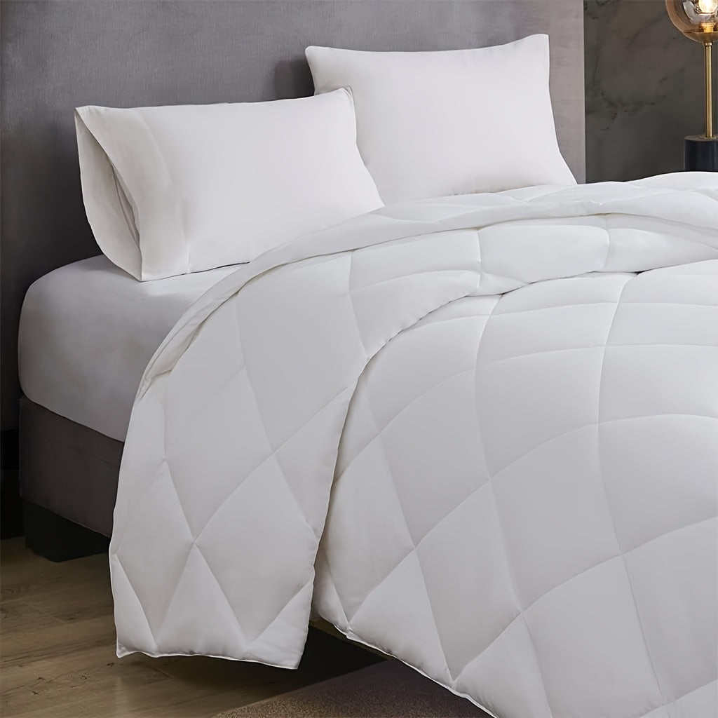 1pc Luxury Hotel-Grade Bed Comforter - Queen u002FKing Size 3D Polyester Fill