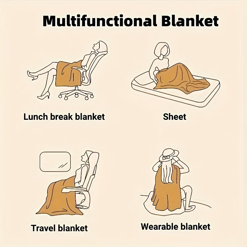 Cozy Floral Flannel Throw Blanket - Soft, Lightweight & Warm for Couch, Bed, Office, and Travel - Machine Washable