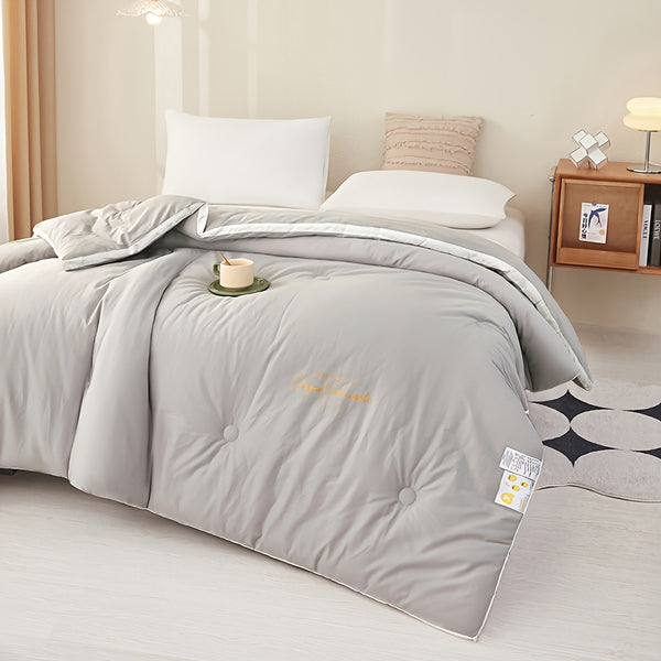 1pc, Solid Color Patchwork Quilt Insert, 100% A-Grade Standard Comfortable & Breathability for All Seasons