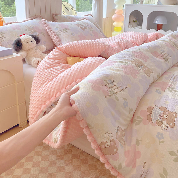 1pc First Look! 2025 New Ball Lace Doudou Quilt Insert, the Most Stylish Winter Quilt, Cozy Quilt Insert