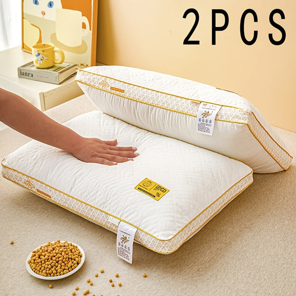 2pcs set of fluffy pillow inserts, three-dimensional support prevents collapse