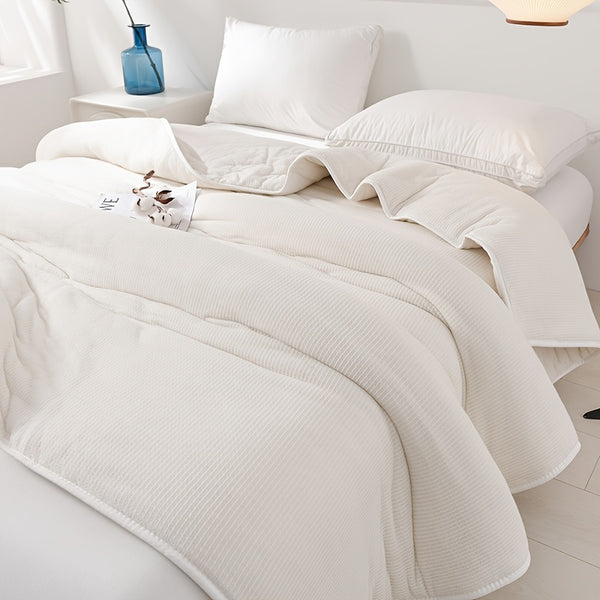 1pc Fish Scale Mesh Breathable Quilt Insert, No Cover, Hand-Finished Edge Thickened Winter and Spring Quilt Insert