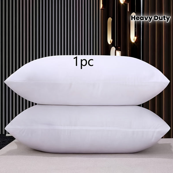 1-Pack Heavy-Duty Support Pillow Core - Ultra-Soft Fluffy Bed Pillow with Zipper Closure, All-Season Cushion for Home