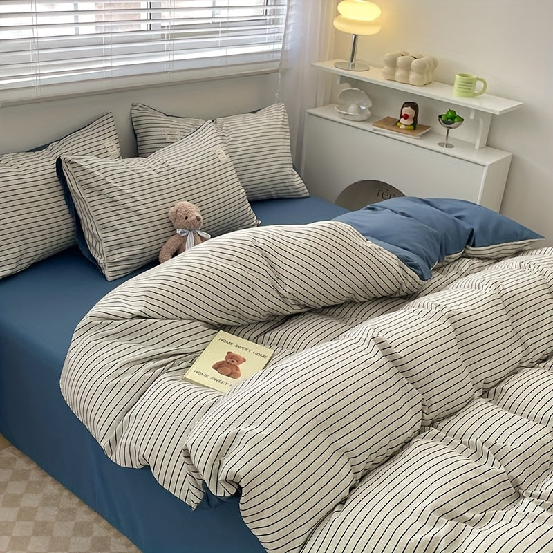 Quilt Set 4pcs quilt set (1*quilt cover + 1*bed sheet + 2*pillowcases, excluding quilt core)