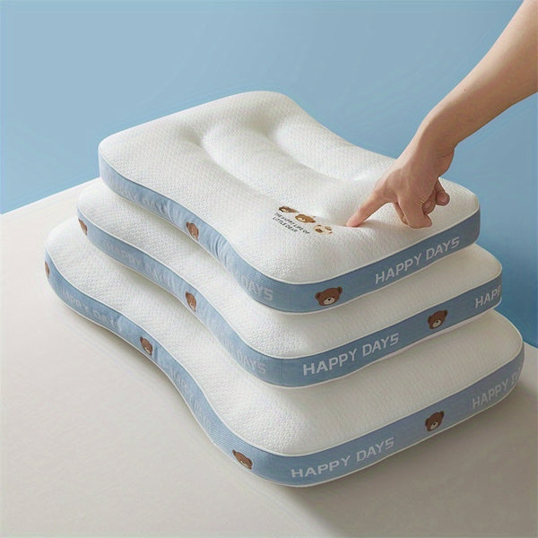 1pc Sliky Fiber Fabric Jacquard Pillow Core - Soft Elastic Medium Firmness, Machine Washable