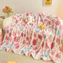 1pc Ultra-Soft Blanket Ultra-Soft 1pc Cartoon Flower Fleece Blanket | Snowflake Velvet All-Season Throw for Camping