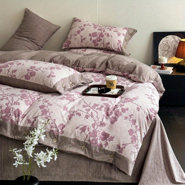 Autumn\u002F Winter New Arrivals A-Class Thickened High GSM Linen Retro Style Double Layer Printed Three-Piece Set and Four-Piece Set