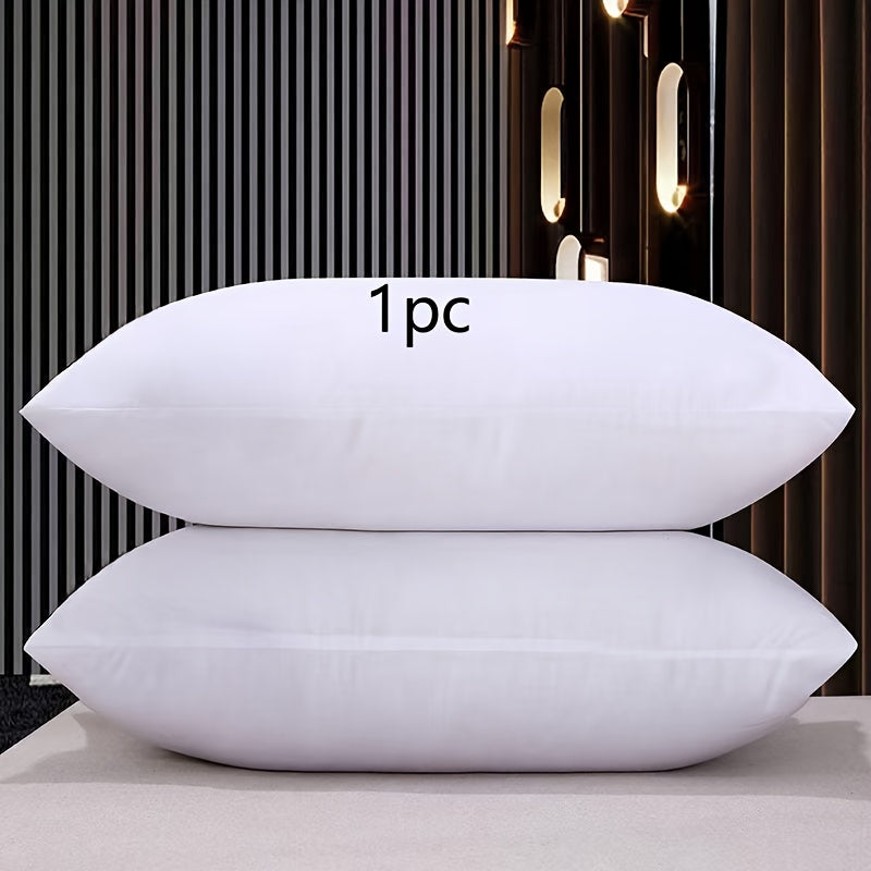 1-Pack Heavy-Duty Support Pillow Core - Ultra-Soft Fluffy Bed Pillow with Zipper Closure, All-Season Cushion for Home