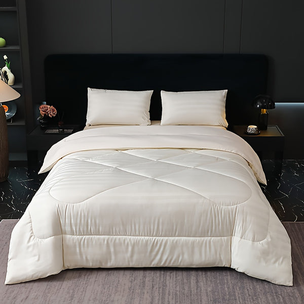 1pc European-Style Satin Jacquard High-Precision Quilted Bedspread, Thickened Winter Quilt Insert