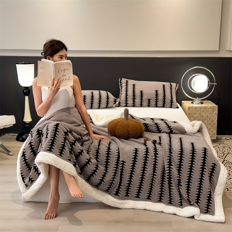 2\u002F3pcs Ultra-Soft Milk Fleece Multi-Functional Blanket Set: 1* Blanket + 1\u002F2* Pillowcase