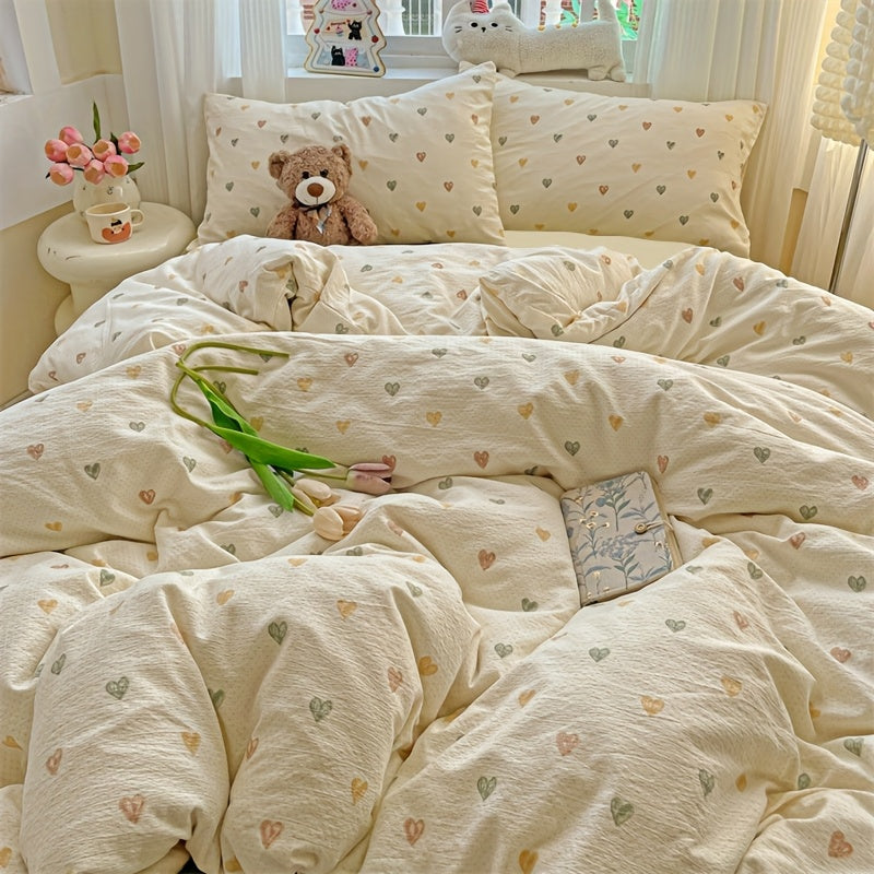 New Arrival for Summer. Cute Three-Color Heart Pattern. Washable Polyester. Machine Washable