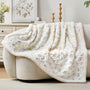 One Piece of Faux Rabbit Fur Ginkgo Leaf Blanket, Soft and Comfortable, Thickened for Warmth