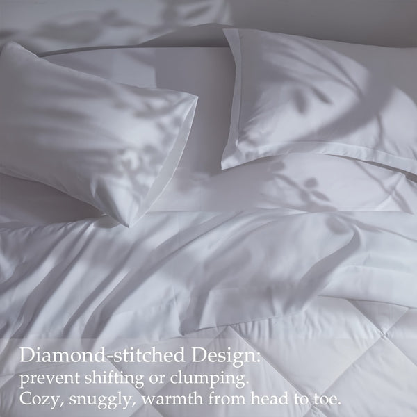 1pc Soft Breathable Polyester Quilted 110gsm Plus XL Comforter, Machine Washable