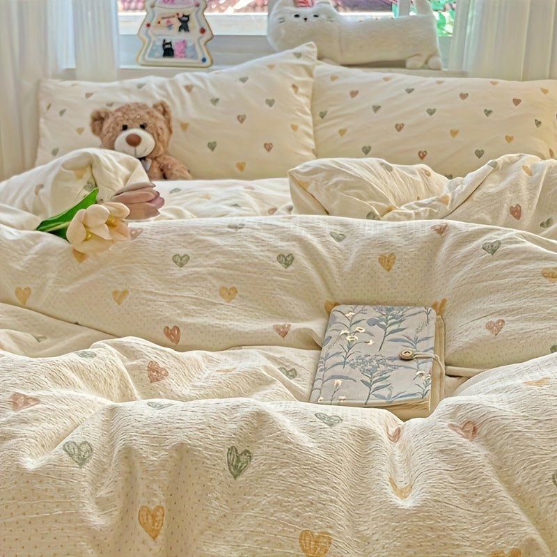 New Arrival for Summer. Cute Three-Color Heart Pattern. Washable Polyester. Machine Washable