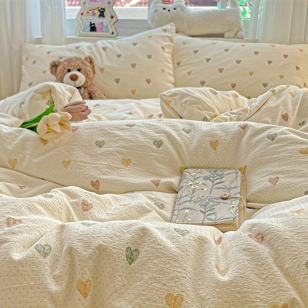 New Arrival for Summer. Cute Three-Color Heart Pattern. Washable Polyester. Machine Washable