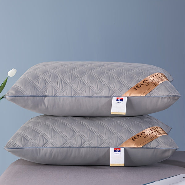 1pc Classic Embroidered Soft Pillow Insert, Hypoallergenic Polyester Fill, Breathable Moisture-Wicking Cover