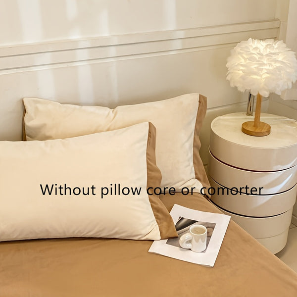 3 u002F4pcs Quilt Cover Set (1*Quilt Cover + 1*Bed Sheet + 1\u002F2*Pillowcase, Coreless)