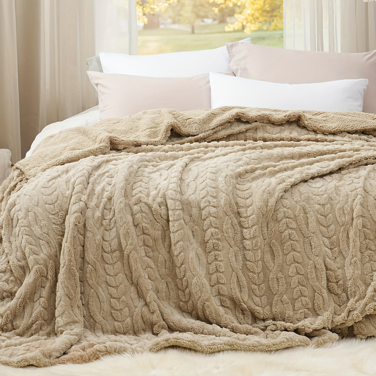 Luxurious Fleece Blanket 1pc Luxurious Plush Fleece Throw Blanket | Soft & Fluffy Flannel, Non-Shedding