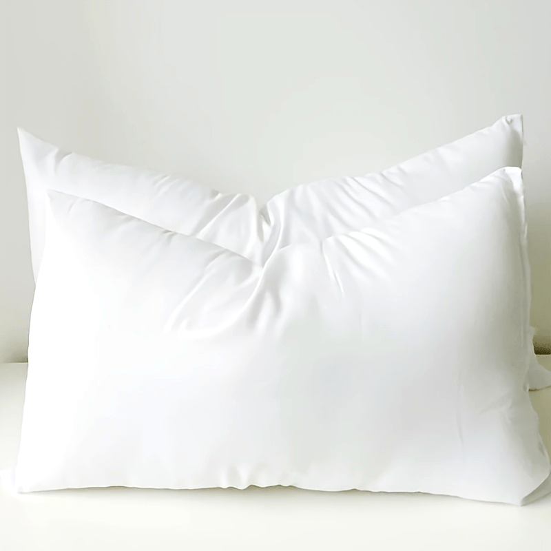 1pc 13.78x21.65inch White Fluffy Throw Pillow Insert - Premium Polyester Microfiber