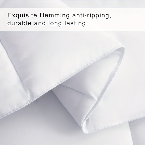 1pc Luxury Geometric Quilted Comforter - Fluffy, Breathable Polyester Duvet Insert for All Seasons