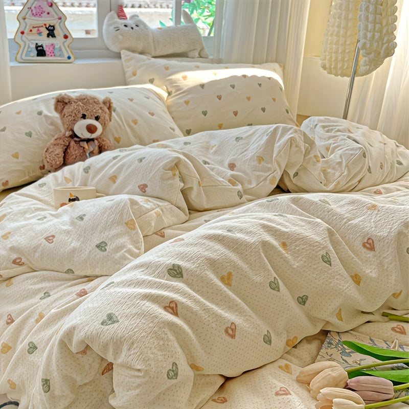 New Arrival for Summer. Cute Three-Color Heart Pattern. Washable Polyester. Machine Washable