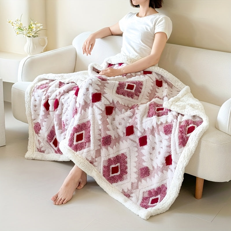 Thickened Double Layer Taffeta Hollow Casual Blanket, Available in 88 Countries
