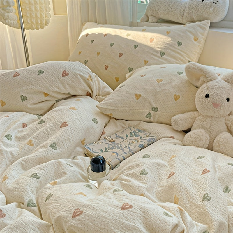 New Arrival for Summer. Cute Three-Color Heart Pattern. Washable Polyester. Machine Washable