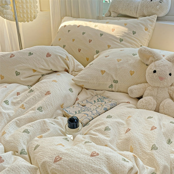 New Arrival for Summer. Cute Three-Color Heart Pattern. Washable Polyester. Machine Washable