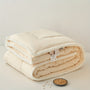 1 Pack All-Season Soft Fabric Quilt Core with 3-Sided Lamb Suede Trim, 100% Polyester Fill