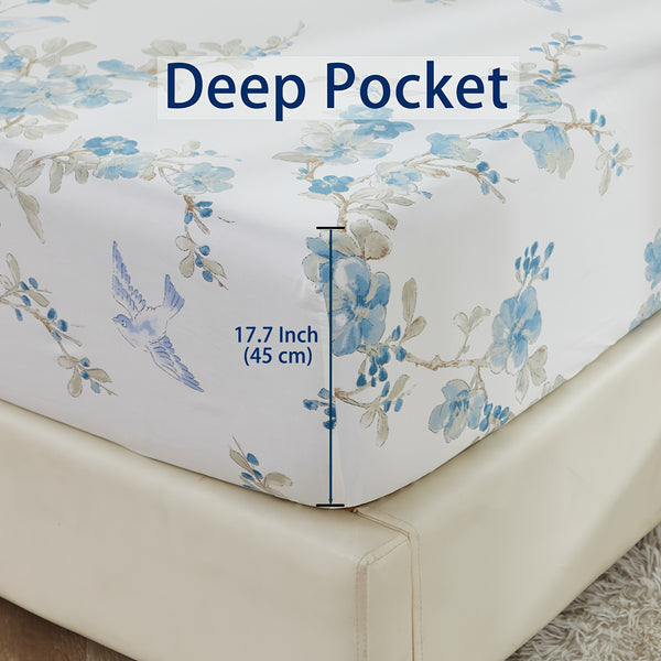 4pcs 600TC 100% Egyptian Cotton Fitted Sheet Set